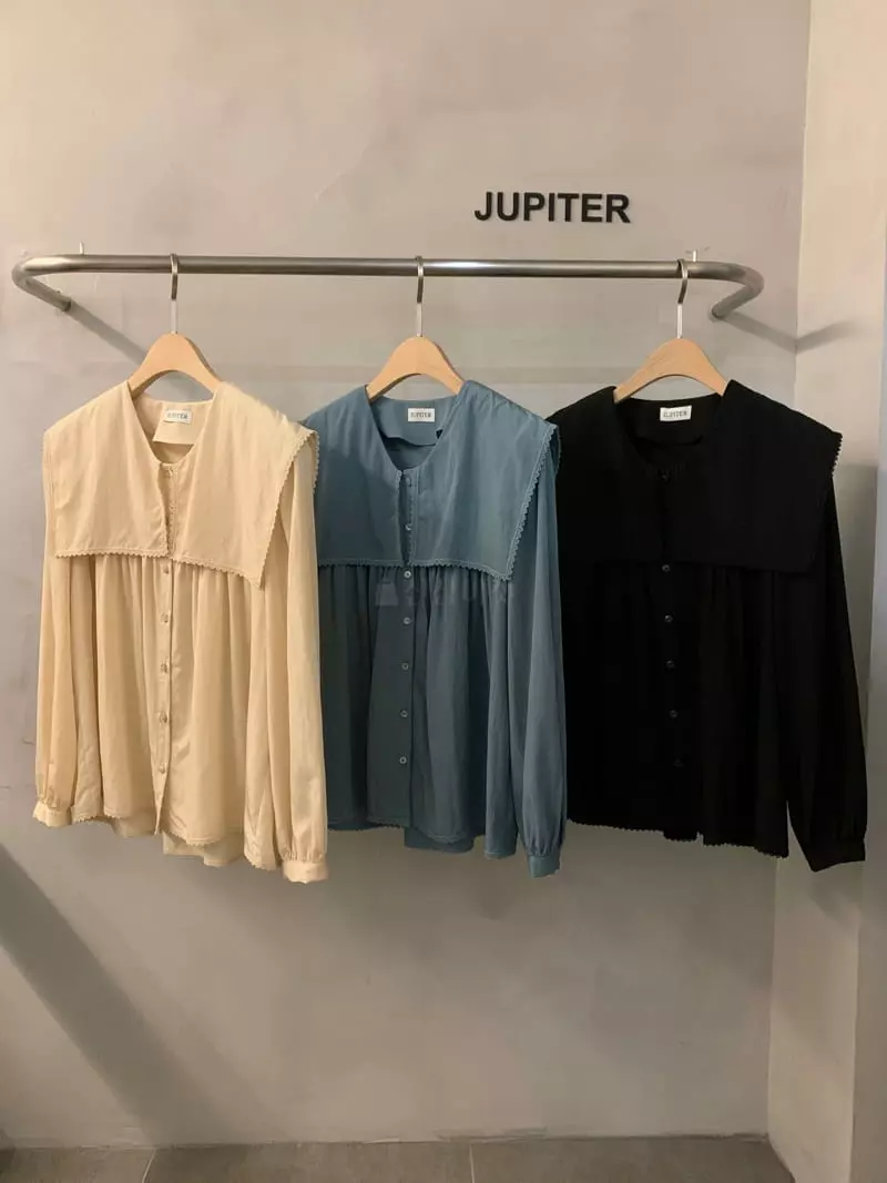 Jupiter - Korean Women Fashion - #womensfashion - Wave Blouse