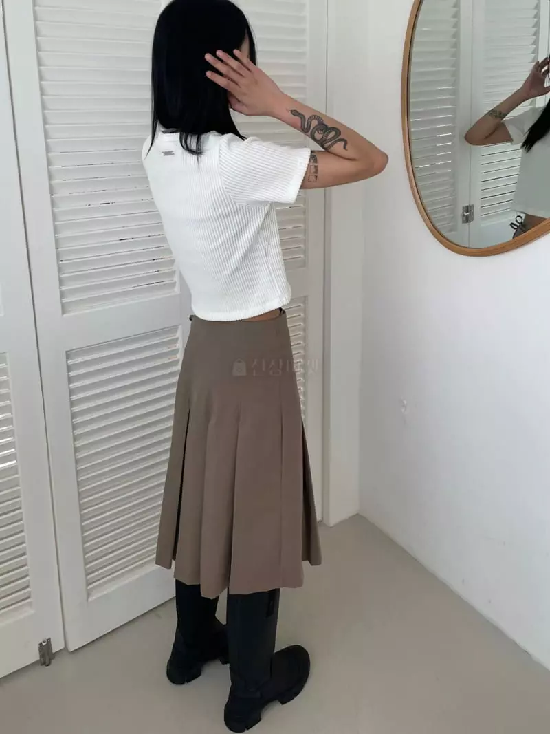 Kare - Korean Women Fashion - #womensfashion - Wrap Wrinkle Skrit - 4