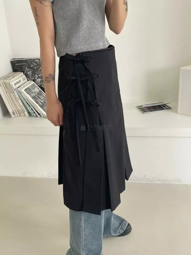 Kare - Korean Women Fashion - #momslook - Wrap Wrinkle Skrit - 6