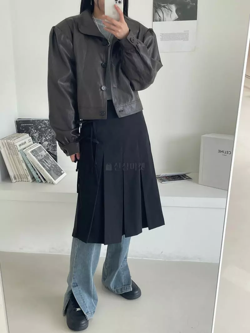 Kare - Korean Women Fashion - #momslook - Wrap Wrinkle Skrit - 8