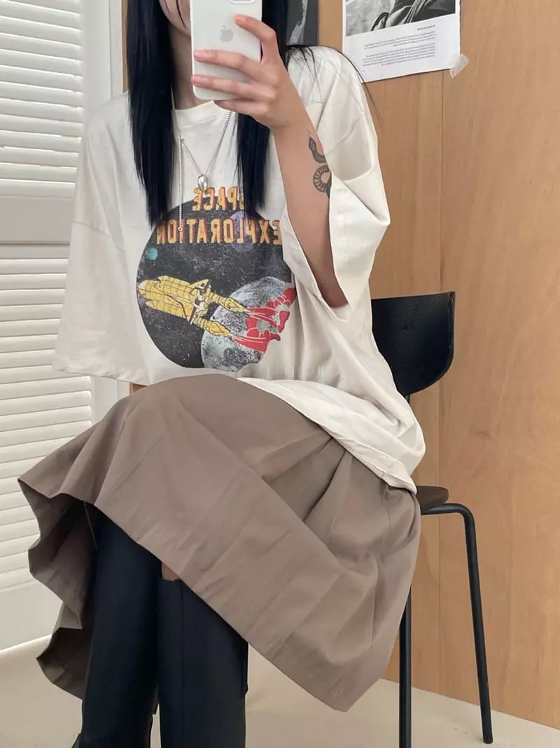 Kare - Korean Women Fashion - #momslook - Space Tee - 5