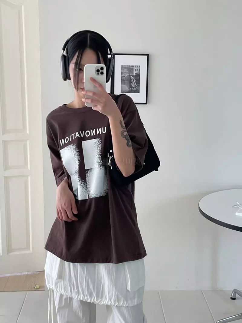Kare - Korean Women Fashion - #momslook - Unovation Tee - 3