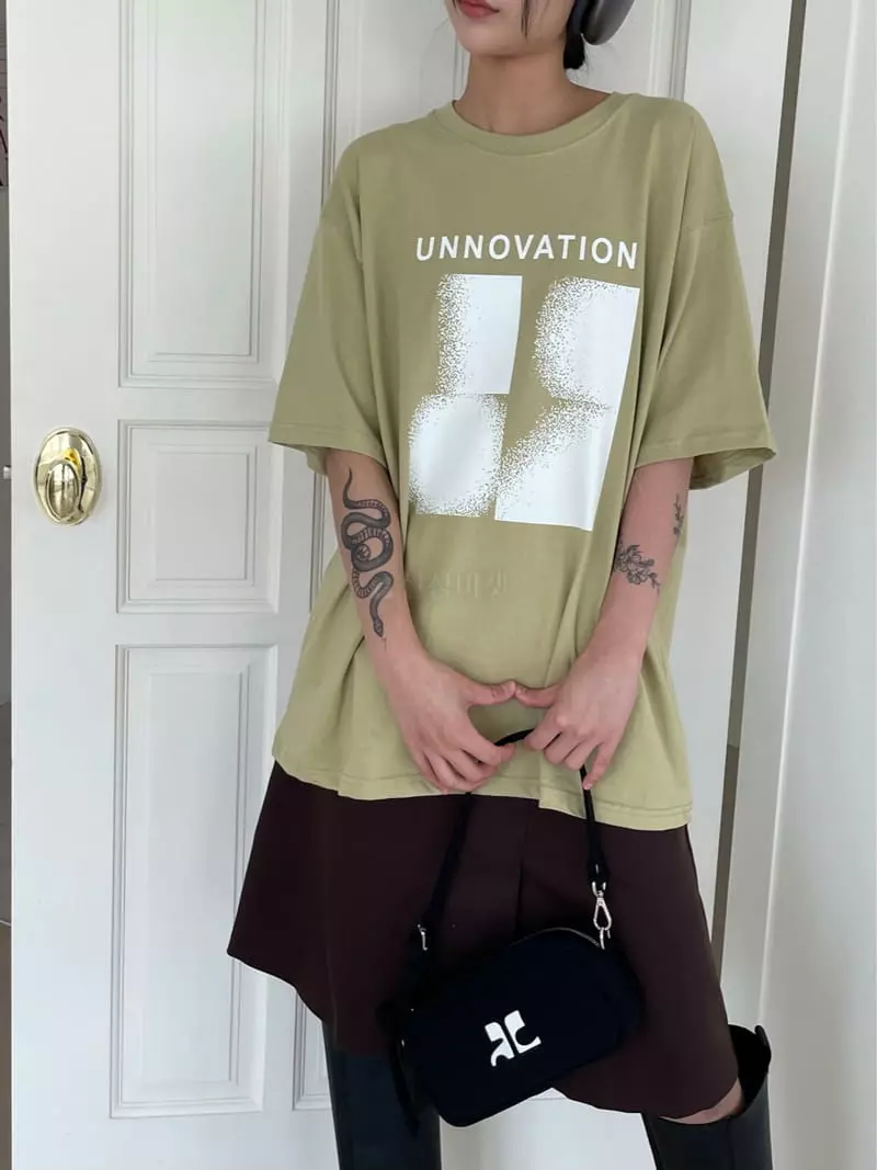 Kare - Korean Women Fashion - #momslook - Unovation Tee - 5