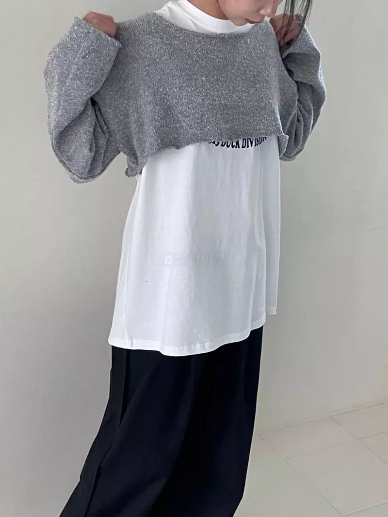 Kare - Korean Women Fashion - #momslook - Layered Knit Tee - 8