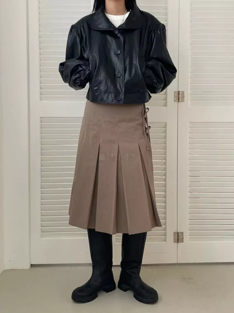 Kare - Korean Women Fashion - #momslook - Leather Pad Jacket - 8
