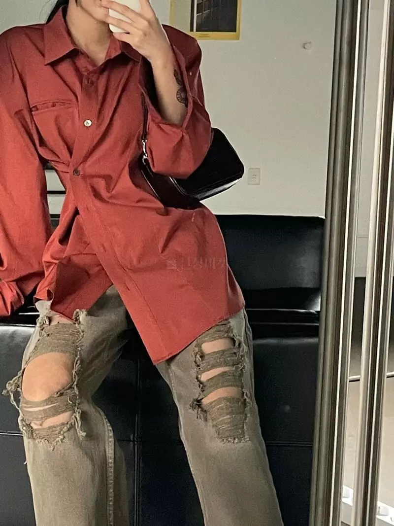 Kare - Korean Women Fashion - #pursuepretty - Pad Wrap Shirt