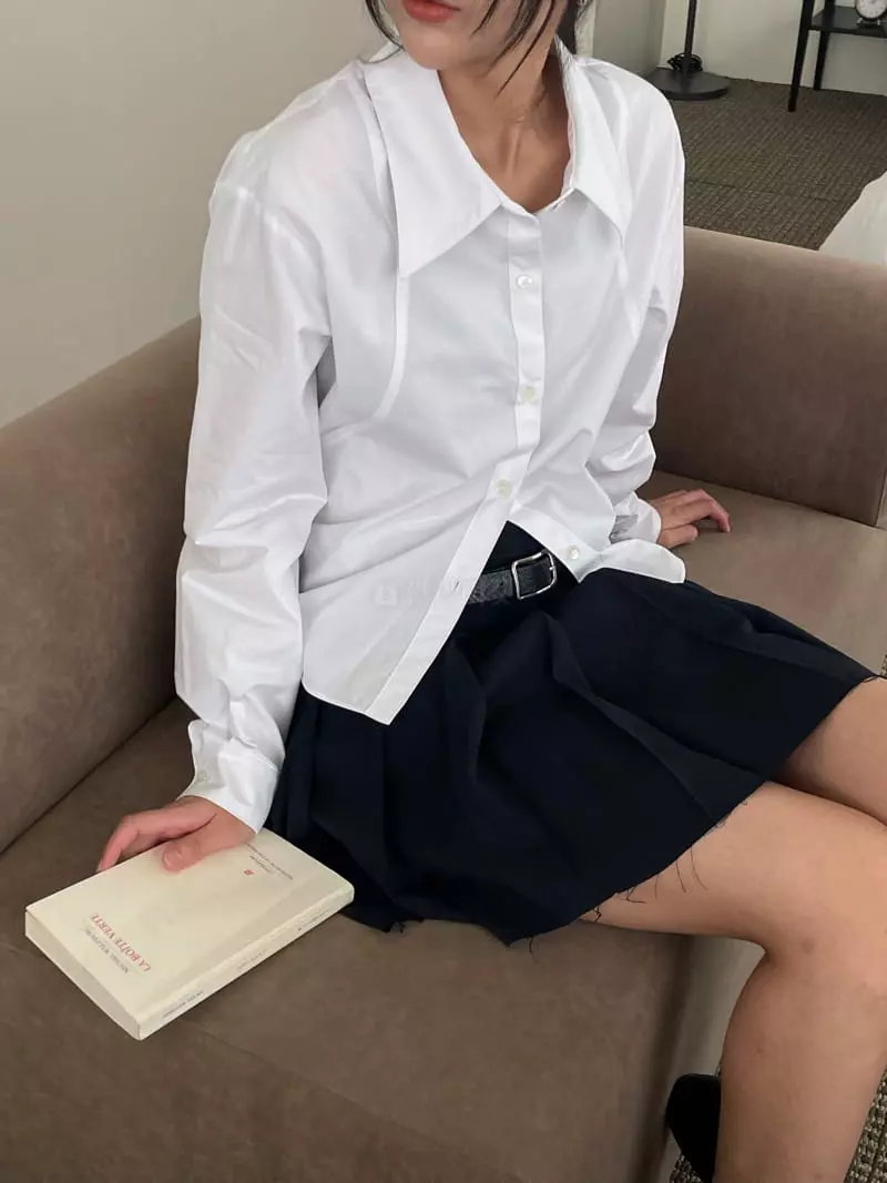 Kare - Korean Women Fashion - #romanticstyle - Plain Shirt - 6