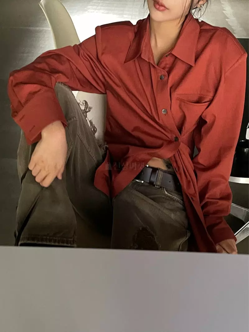 Kare - Korean Women Fashion - #romanticstyle - Pad Wrap Shirt - 3
