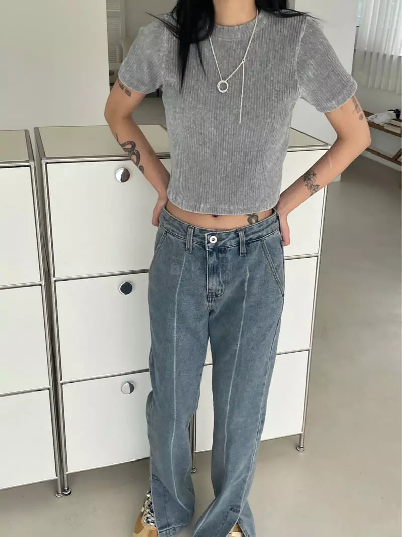 Kare - Korean Women Fashion - #shopsmall - Belly Tee - 11