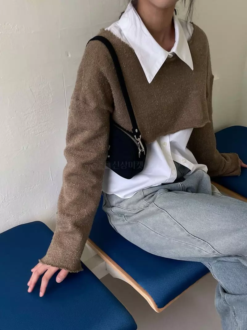 Kare - Korean Women Fashion - #shopsmall - Layered Knit Tee - 3