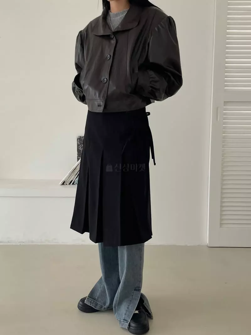 Kare - Korean Women Fashion - #shopsmall - Leather Pad Jacket