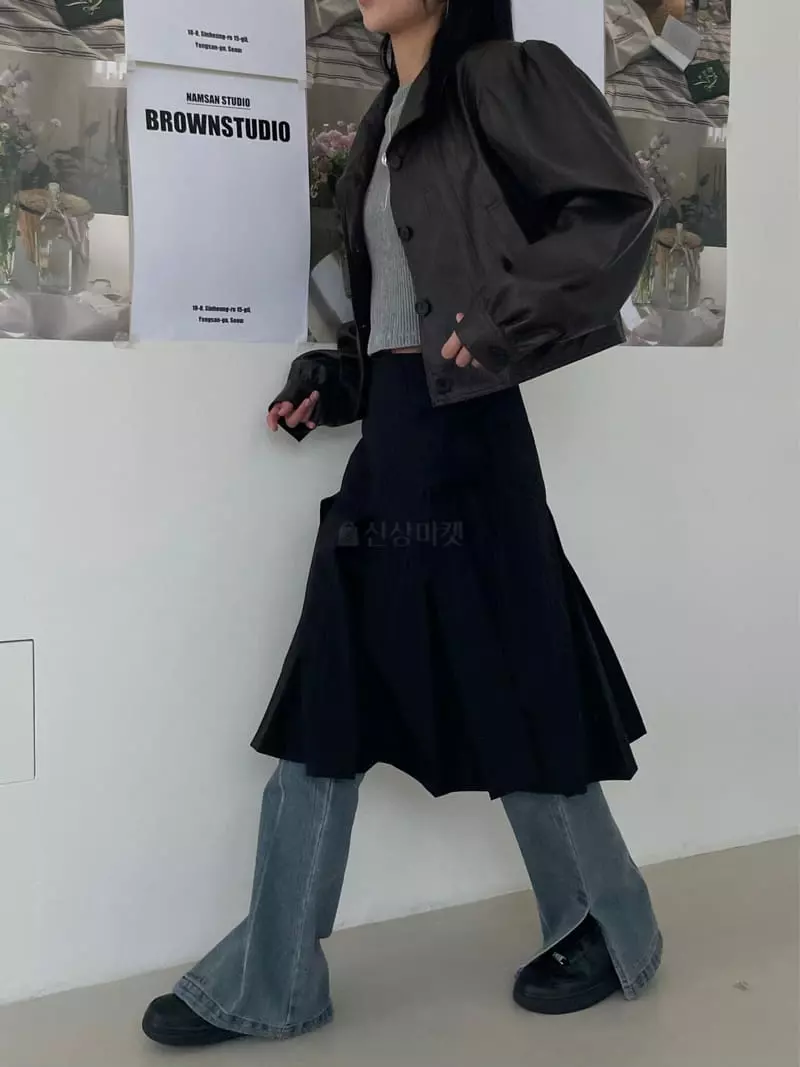 Kare - Korean Women Fashion - #thatsdarling - Leather Pad Jacket - 2