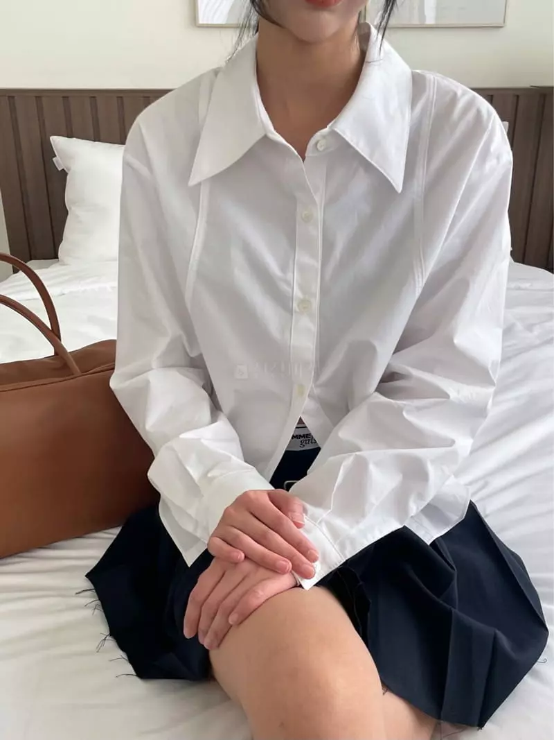 Kare - Korean Women Fashion - #vintageinspired - Plain Shirt - 2