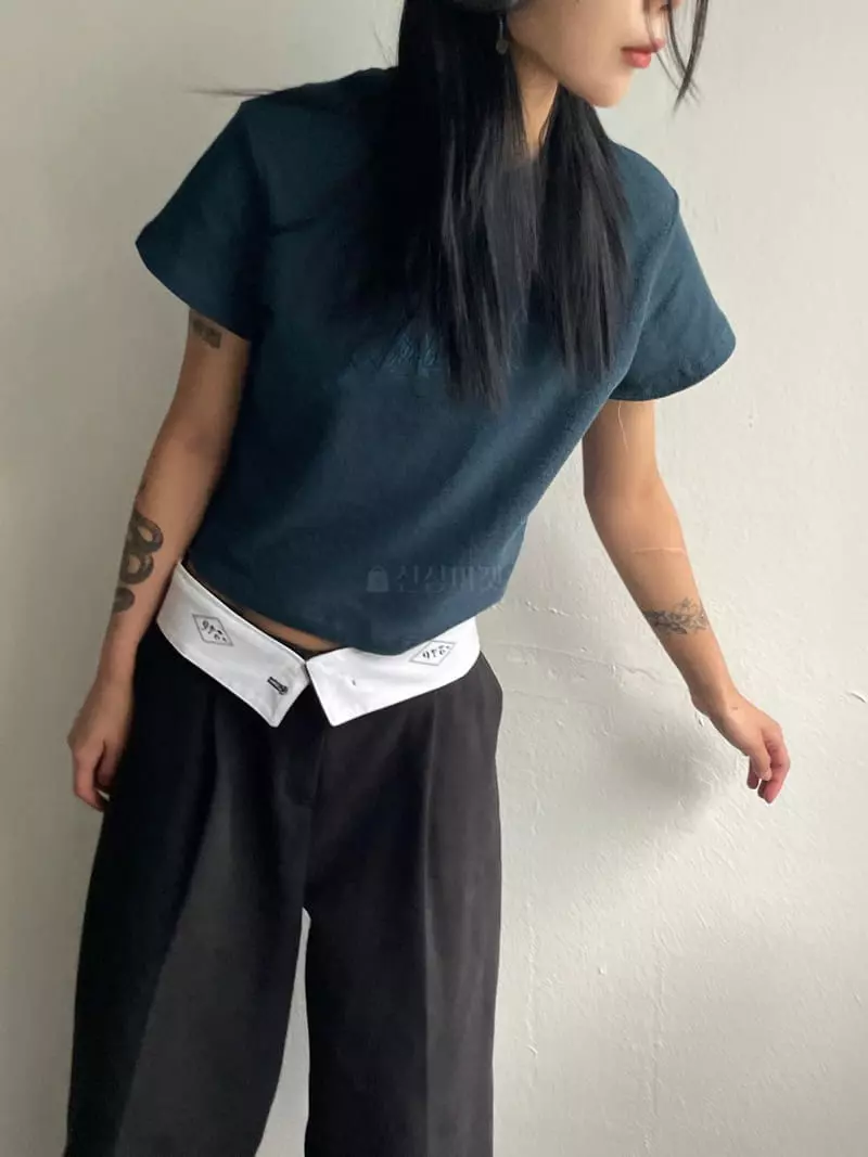 Kare - Korean Women Fashion - #vintageinspired - Blan Tee - 7