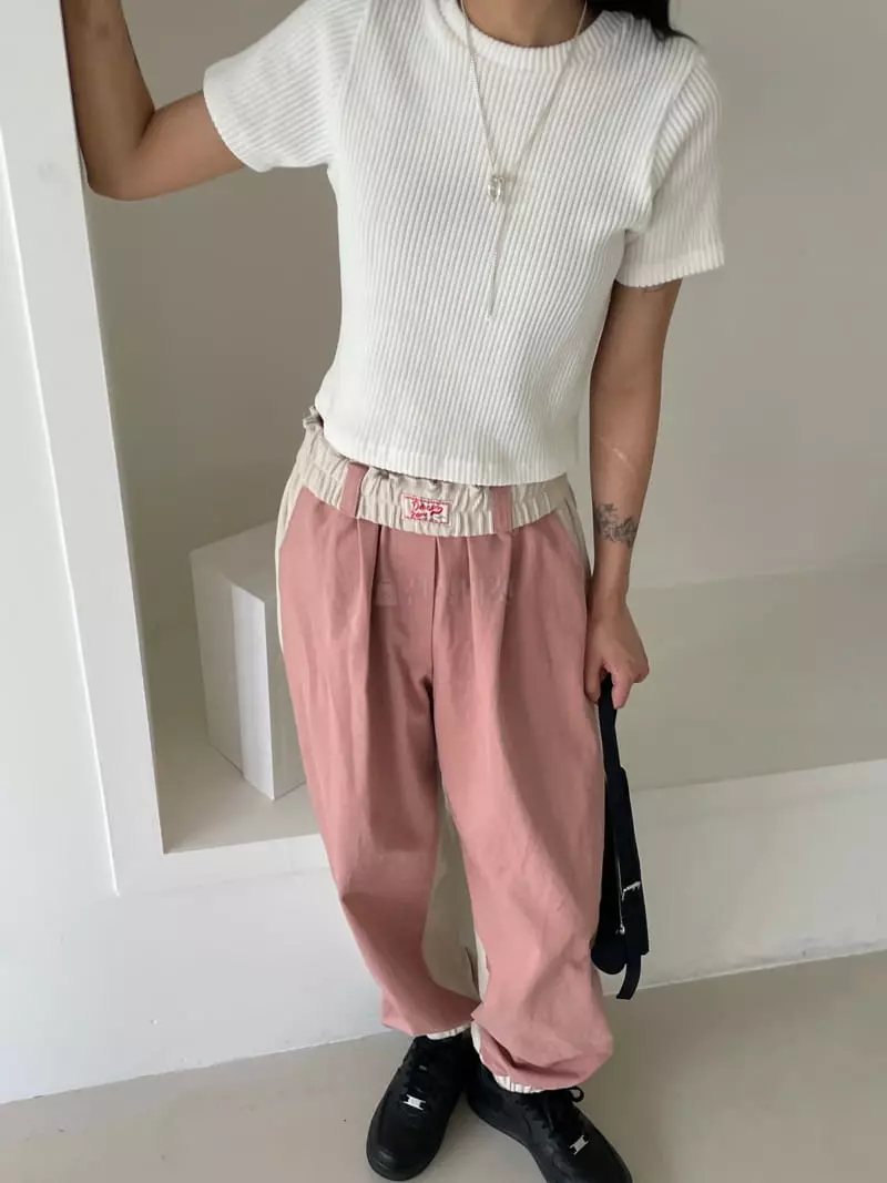 Kare - Korean Women Fashion - #vintageinspired - Belly Tee - 6