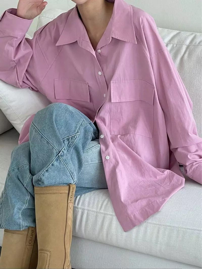 Kare - Korean Women Fashion - #vintageinspired - Rose Shirt