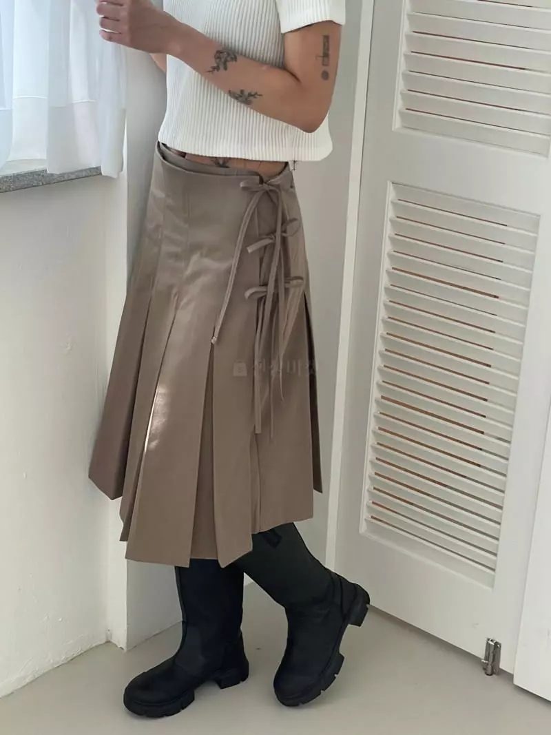 Kare - Korean Women Fashion - #womensfashion - Wrap Wrinkle Skrit - 5