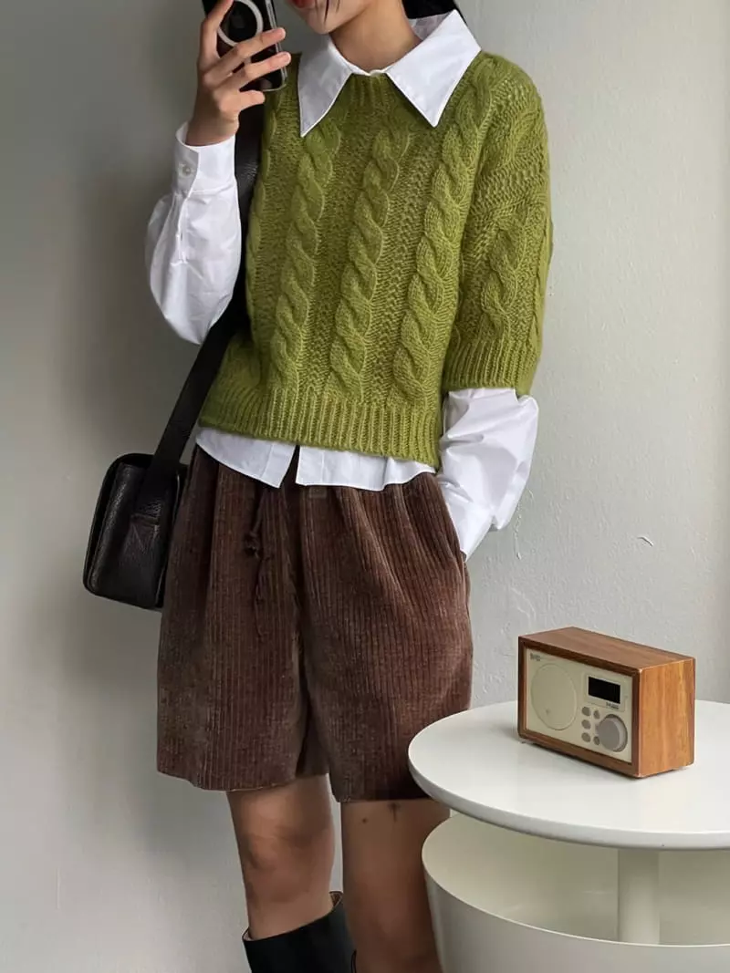 Kare - Korean Women Fashion - #momslook - Twist Knit Tee - 4