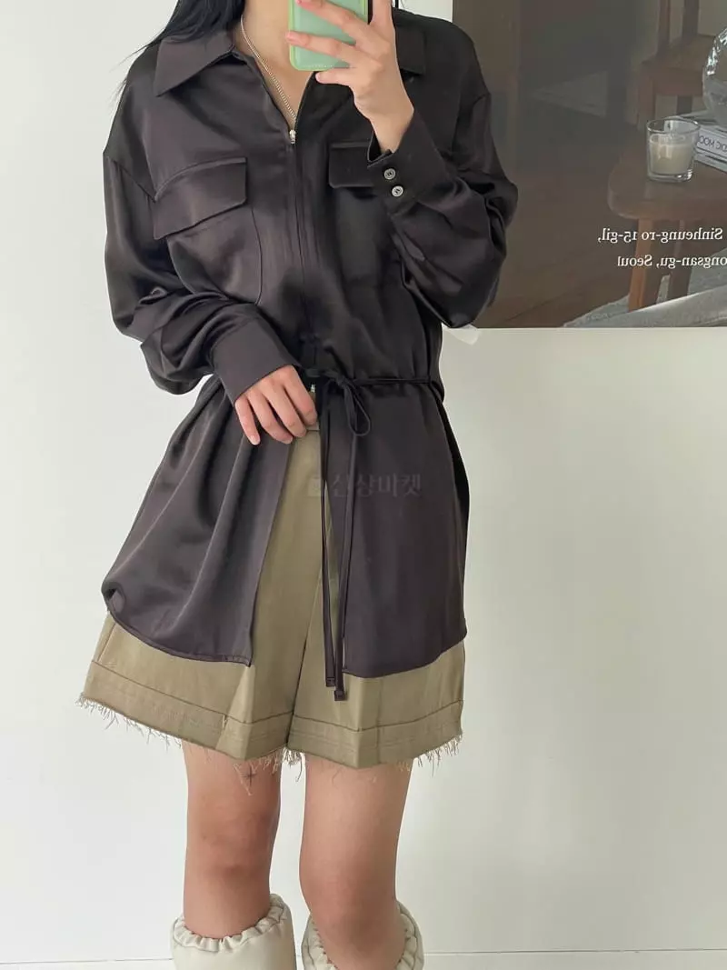 Kare - Korean Women Fashion - #womensfashion - Glossy Blouse - 9