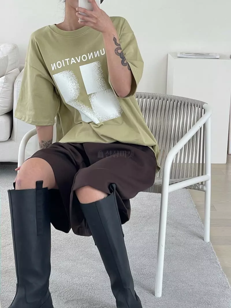 Kare - Korean Women Fashion - #momslook - Unovation Tee - 4