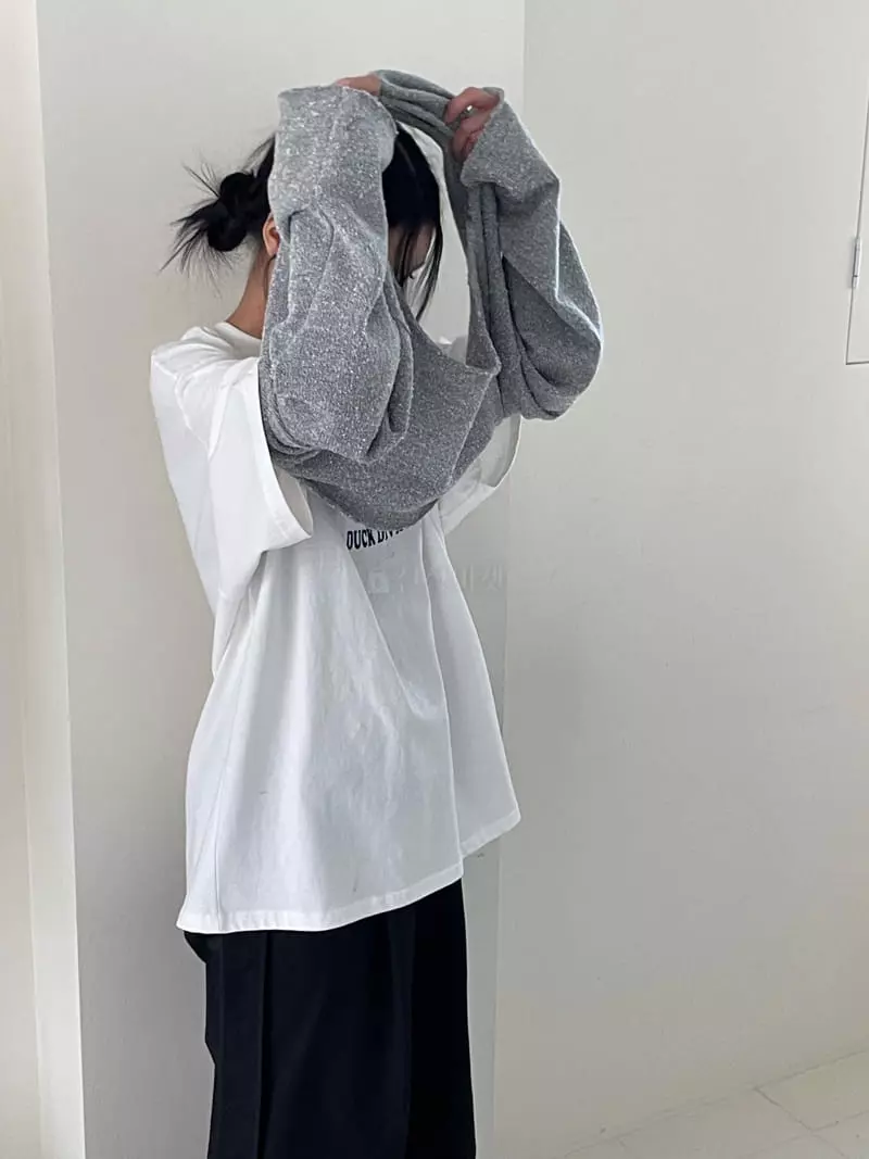 Kare - Korean Women Fashion - #womensfashion - Layered Knit Tee - 9
