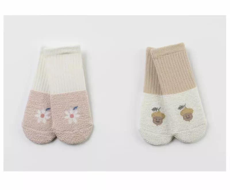 Kids Clara - Korean Baby Fashion - #onlinebabyshop - May Bell Socks [set of 5] - 4