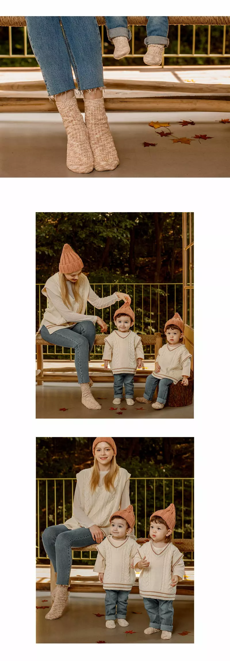 Kids Clara - Korean Women Fashion - #womensfashion - Sandy Knit Mom Socks Set [set of 5] - 3