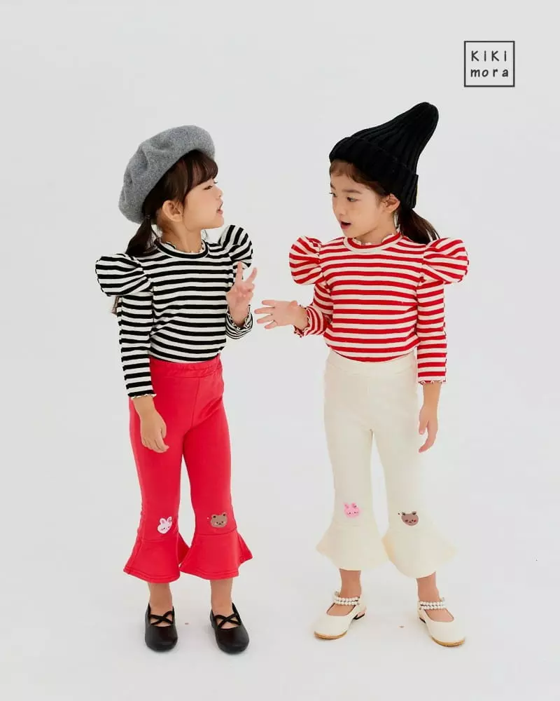 Kikimora - Korean Children Fashion - #Kfashion4kids - Edge Stripes Tee - 2