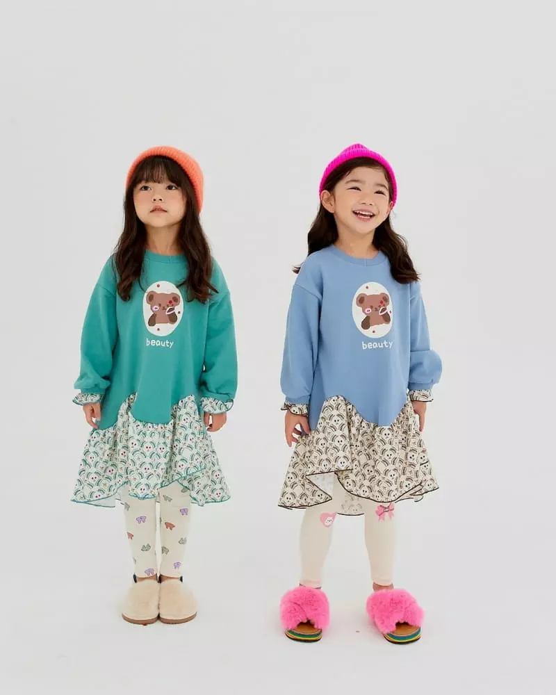 Kikimora - Korean Children Fashion - #childofig - Beauty Bear One-piece - 4