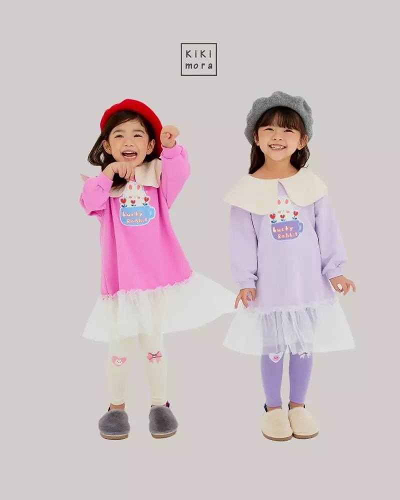 Kikimora - Korean Children Fashion - #childrensboutique - Lovely Rabbit Sha One-piece - 2