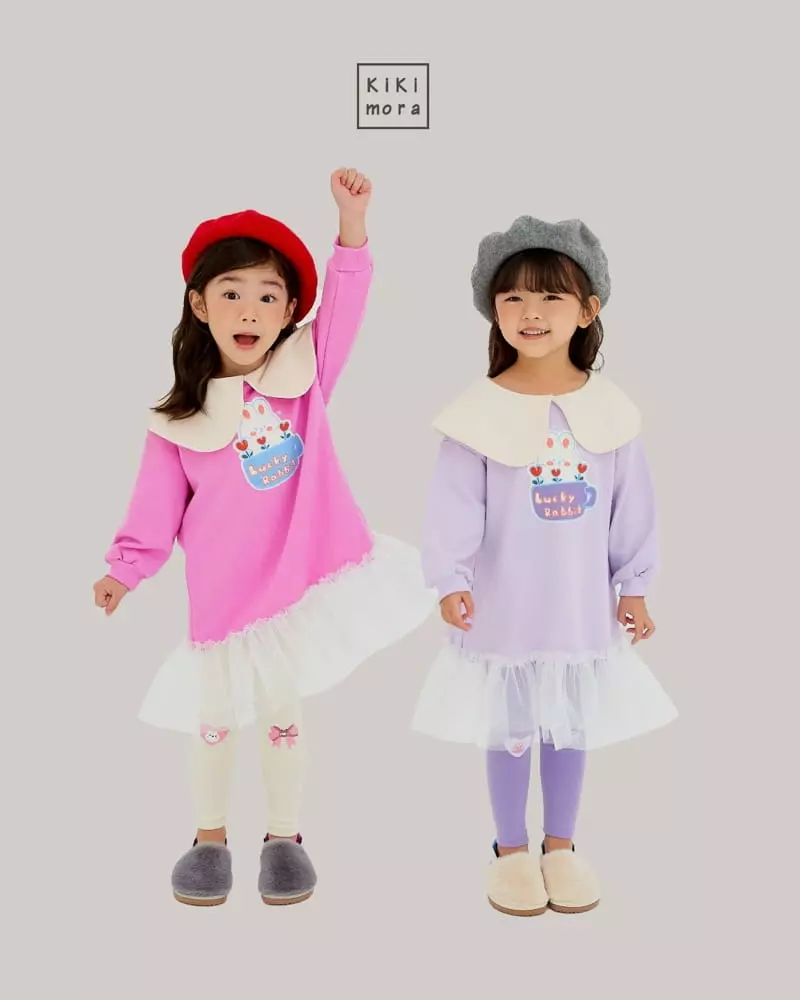 Kikimora - Korean Children Fashion - #fashionkids - Lovely Rabbit Sha One-piece - 5