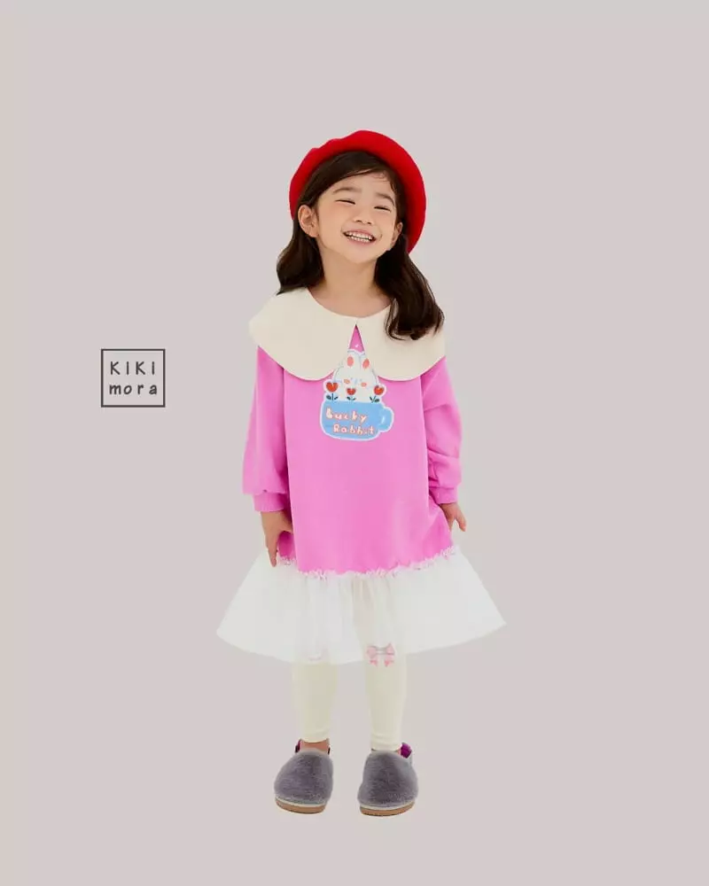 Kikimora - Korean Children Fashion - #kidsstore - Lovely Rabbit Sha One-piece - 7