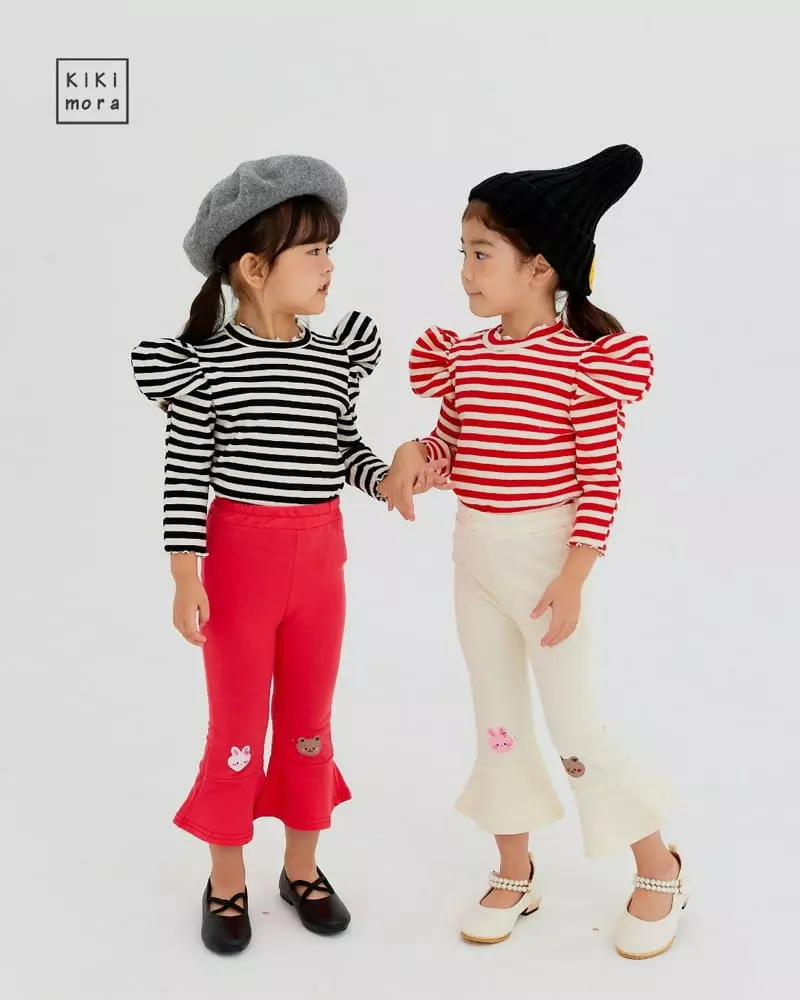 Kikimora - Korean Children Fashion - #littlefashionista - Edge Stripes Tee - 4