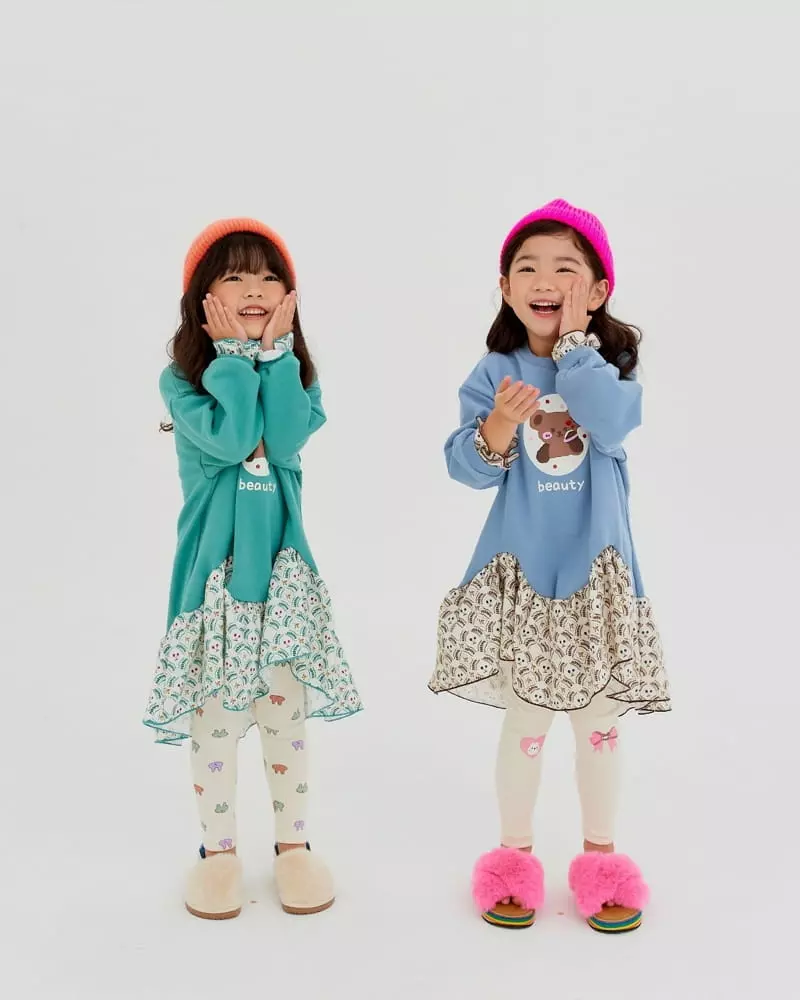 Kikimora - Korean Children Fashion - #toddlerclothing - Beauty Bear One-piece
