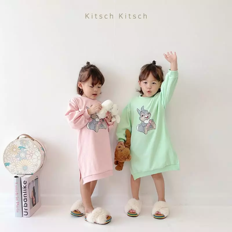 Kitsch Kitsch - Korean Children Fashion - #childofig - Disney Sweatshirt One-piece - 5