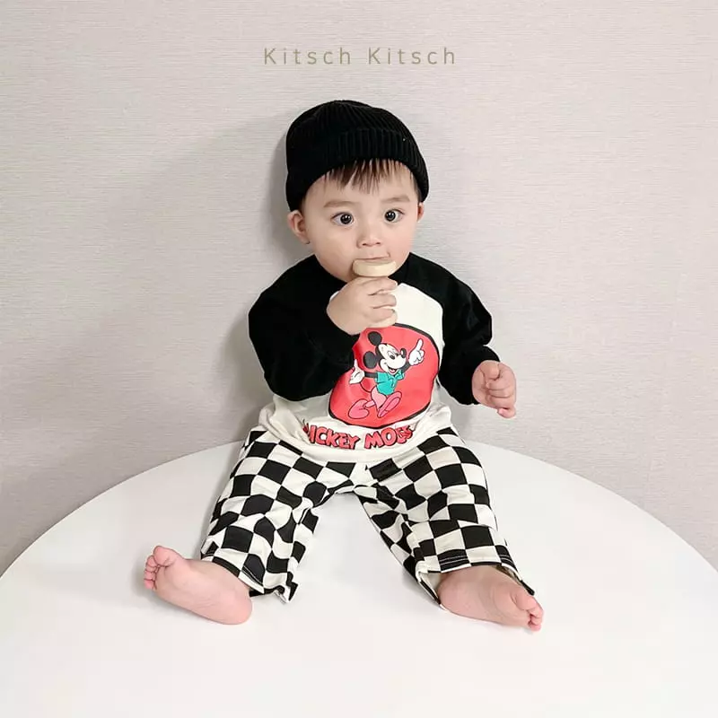 Kitsch Kitsch - Korean Children Fashion - #designkidswear - Micky Naglan Top Bottom Set - 8