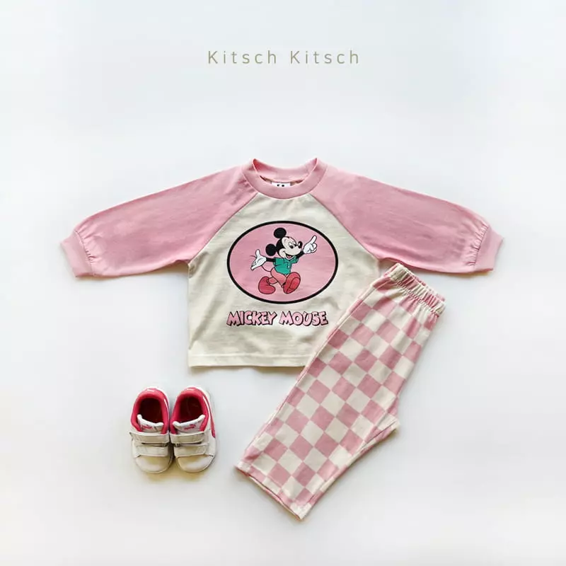 Kitsch Kitsch - Korean Children Fashion - #minifashionista - Micky Naglan Top Bottom Set - 4