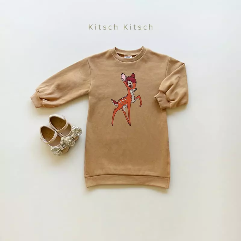 Kitsch Kitsch - Korean Children Fashion - #prettylittlegirls - Disney Sweatshirt One-piece - 3