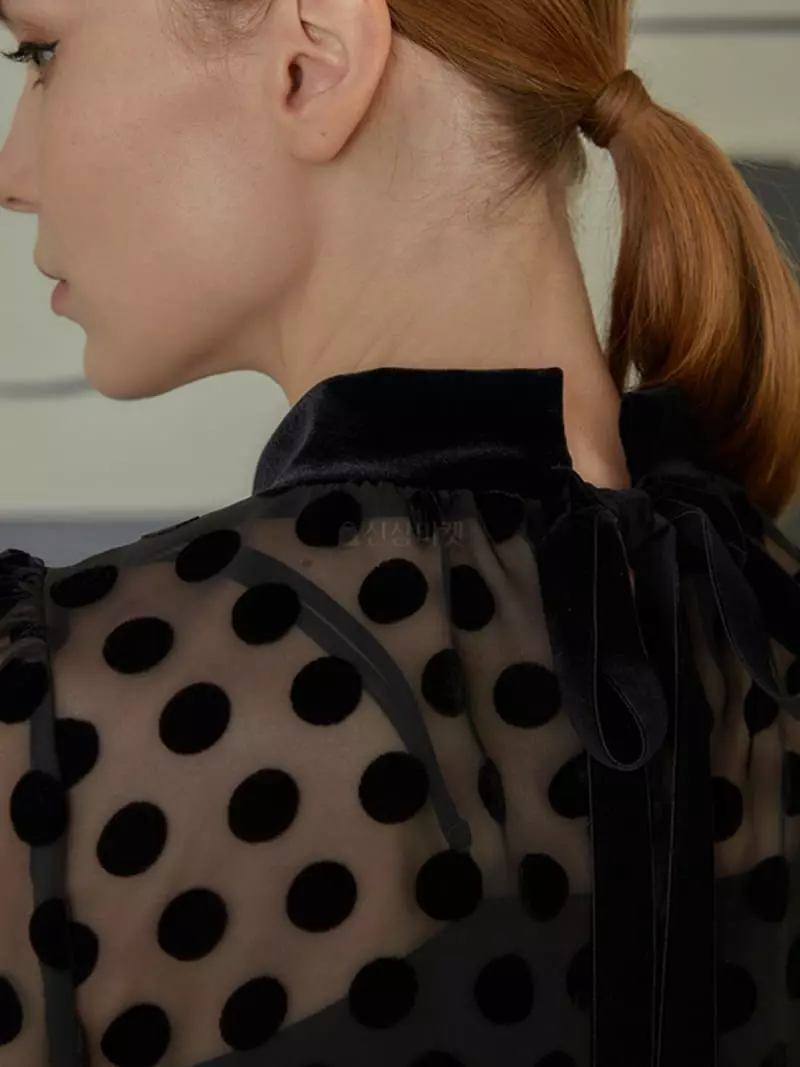 Kkonju - Korean Women Fashion - #momslook - Ale Dot Blouse - 8