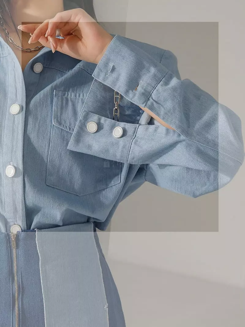 Kkonju - Korean Women Fashion - #momslook - Denim Shirt - 4
