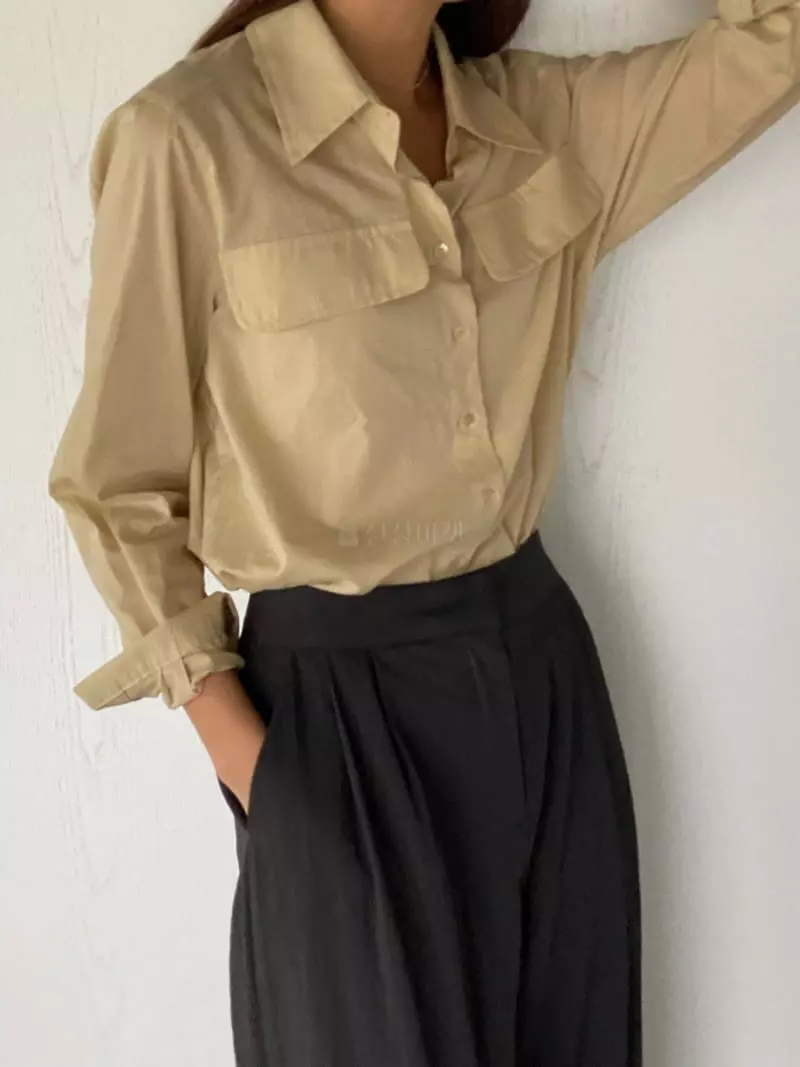 Knock - Korean Women Fashion - #momslook - Pocket Blouse