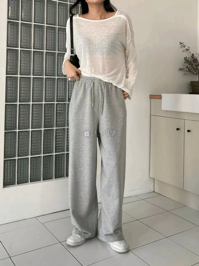 Knock - Korean Women Fashion - #momslook - Terry Pants - 3