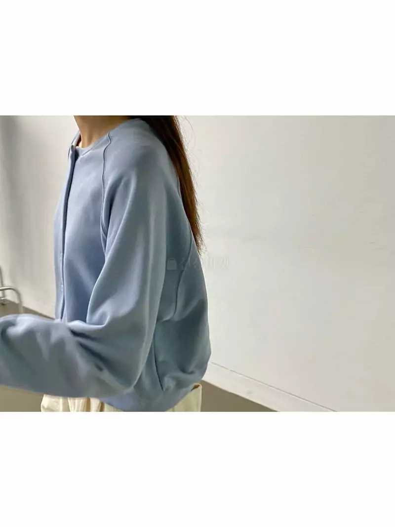Knock - Korean Women Fashion - #momslook - Button Sweatshirt