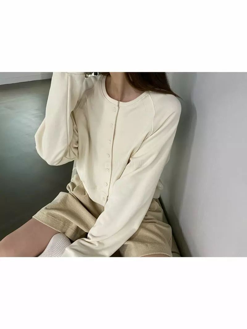 Knock - Korean Women Fashion - #momslook - Button Sweatshirt - 10