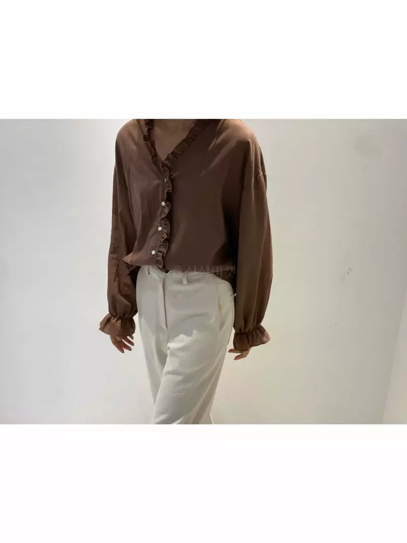 Knock - Korean Women Fashion - #momslook - Natural Blouse - 2