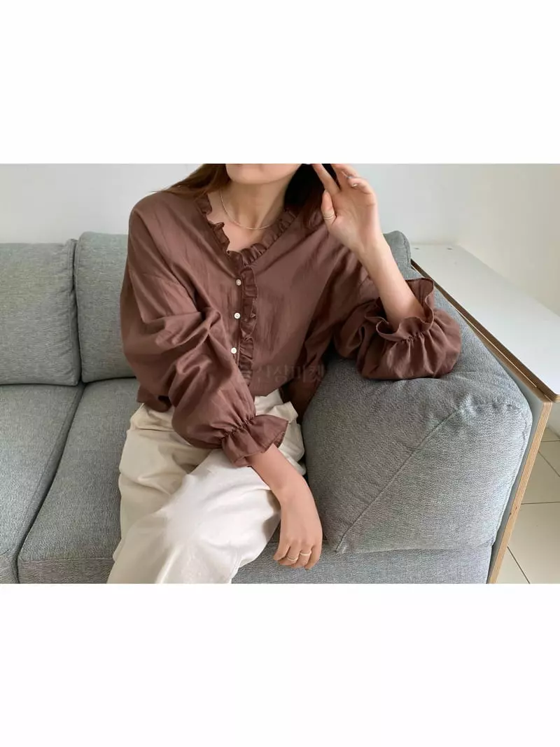 Knock - Korean Women Fashion - #momslook - Natural Blouse - 3