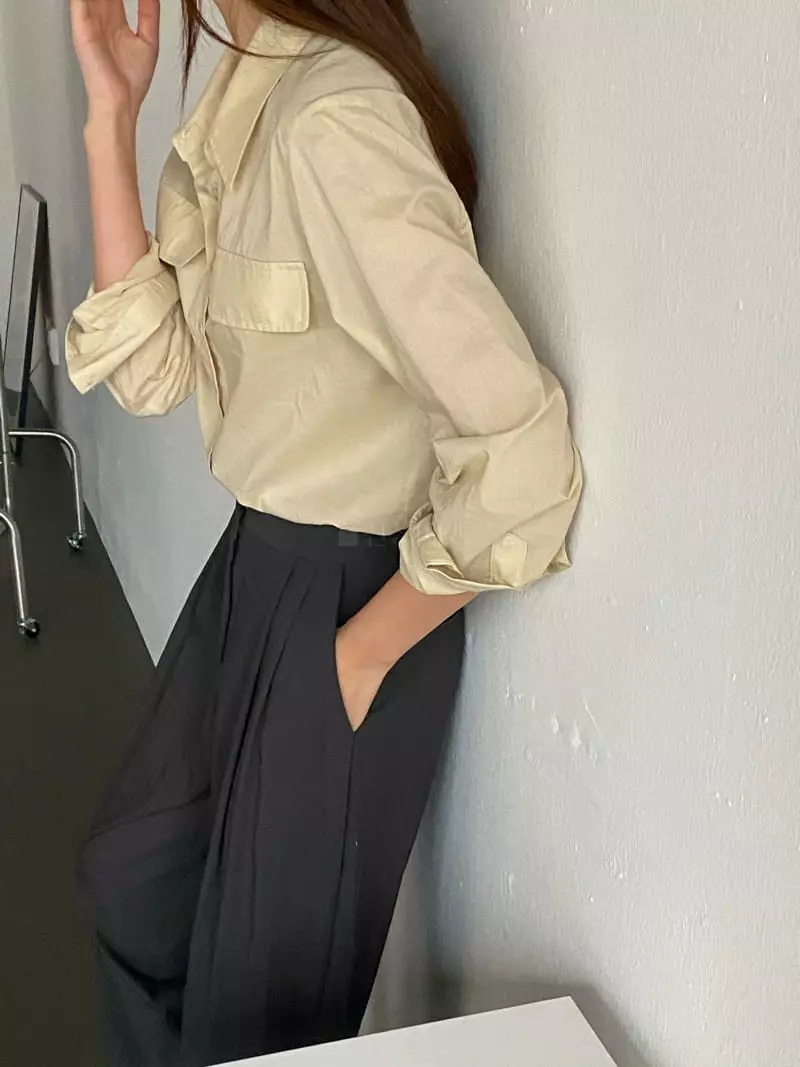 Knock - Korean Women Fashion - #womensfashion - Pocket Blouse - 2