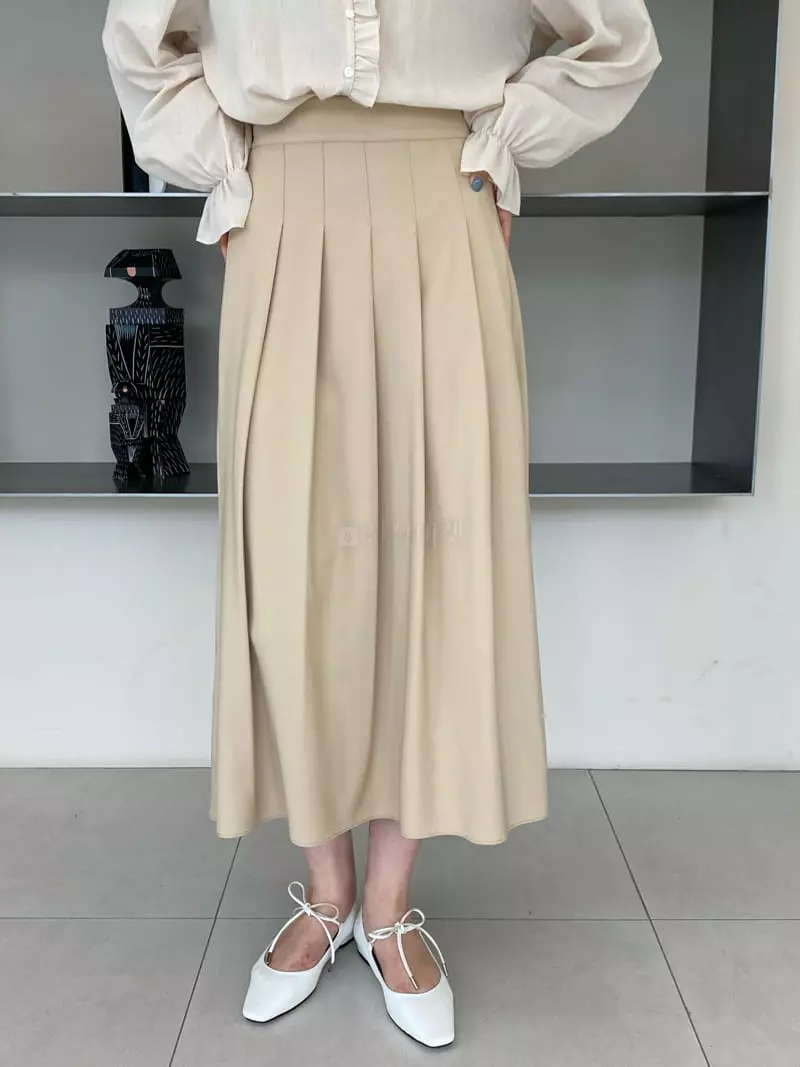 Knock - Korean Women Fashion - #womensfashion - Rich Wrinkle Skirt - 3