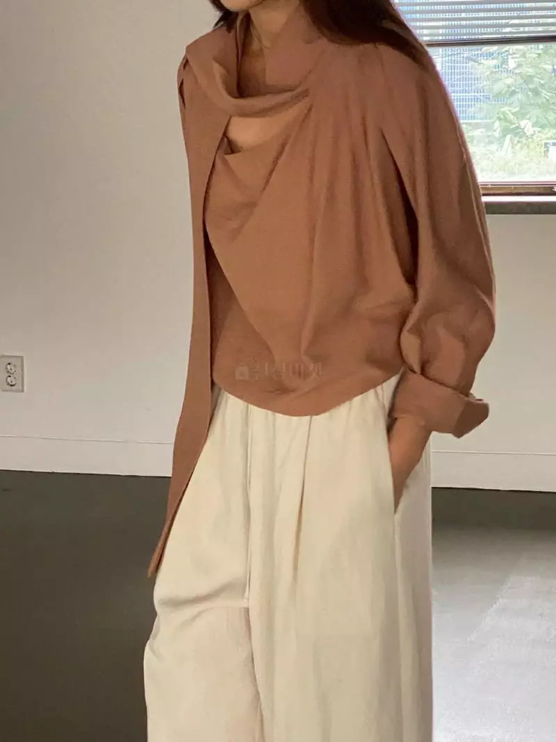 Knock - Korean Women Fashion - #womensfashion - Le Tie Blouse - 2