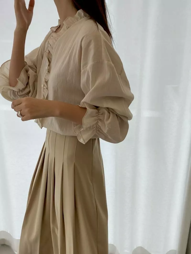 Knock - Korean Women Fashion - #womensfashion - Natural Blouse - 5